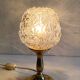 Lampe à poser en laiton doré et verre - mid.XXeme