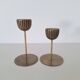 Vintage gold tulip candle holder