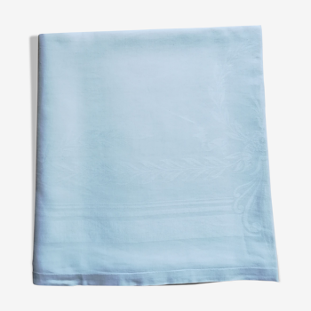 Long-length damask linen tablecloth