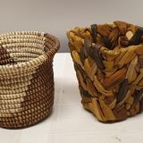 Lot de 2 cache-pots en matières naturelles
