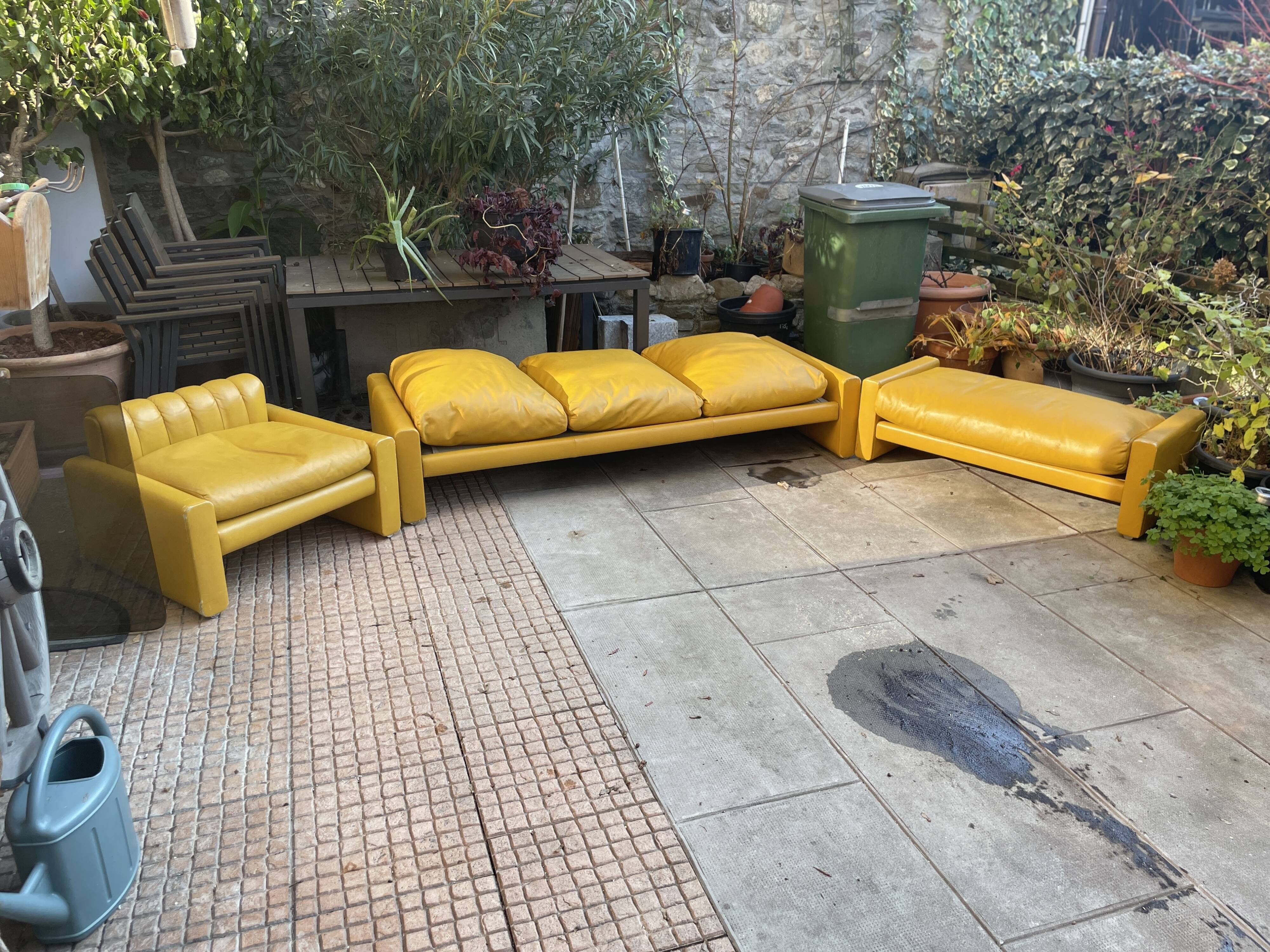 Vintage sofa set 70 Poltrona Frau