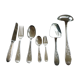 Cutlery set of 62 pieces in silver metal