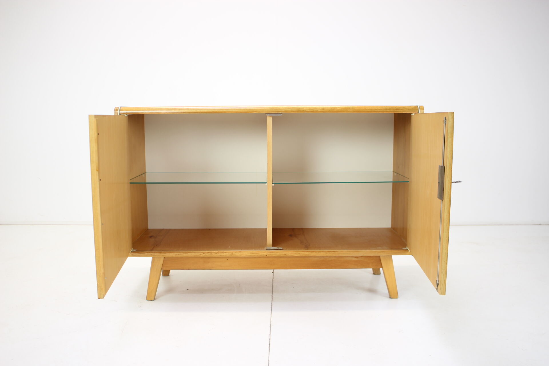 Vintage Cabinet Combination of Veneer and Glass by Jitona,1960s