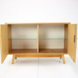 Vintage Cabinet Combination of Veneer and Glass by Jitona,1960s