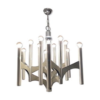 Chandelier "Concorde" 12 fires by Gaetano Sciolari, 1960.