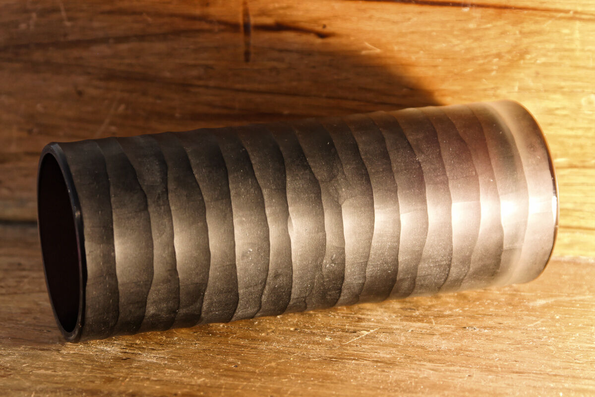 Multilayer tubular glass vase