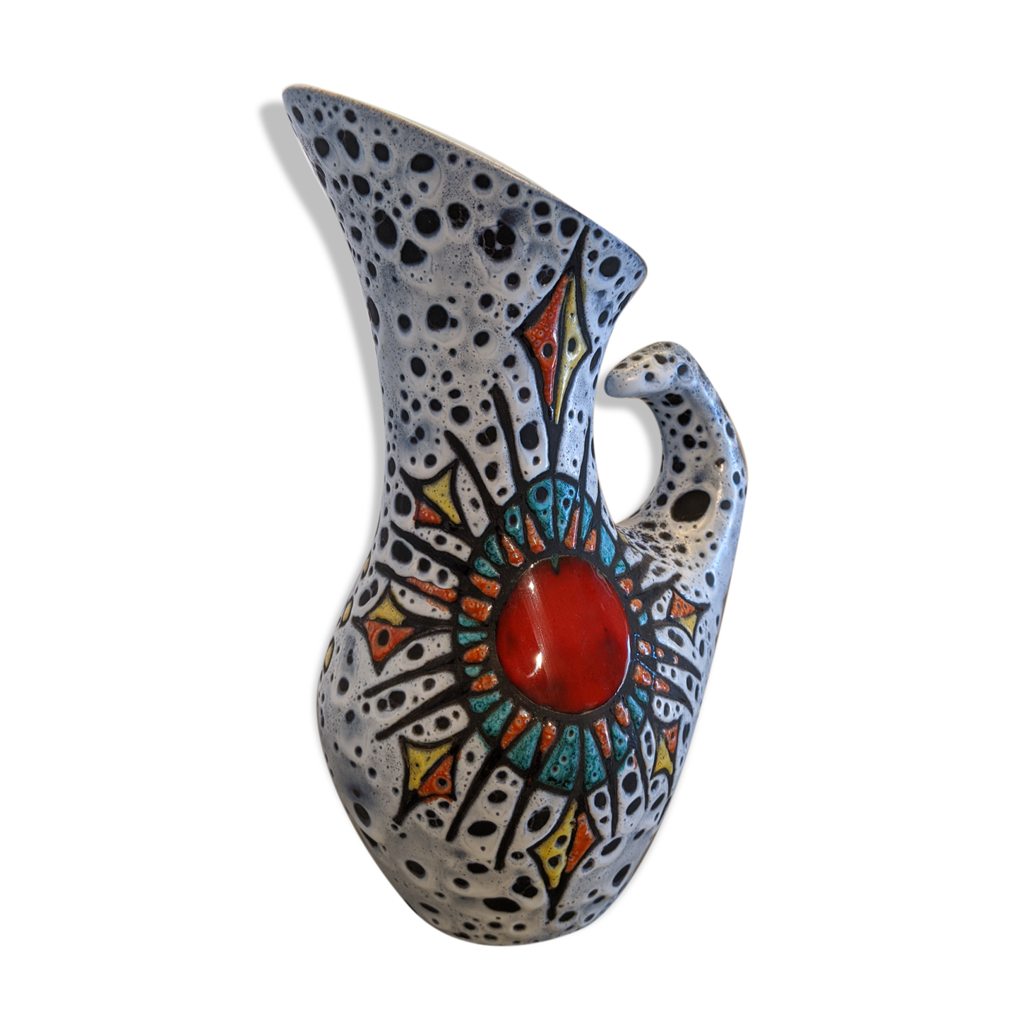 Granite ceramic pitcher and heart symbol