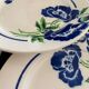 Set of 8 Badonviller France Earthenware Flat Plates, Boran Vintage Model