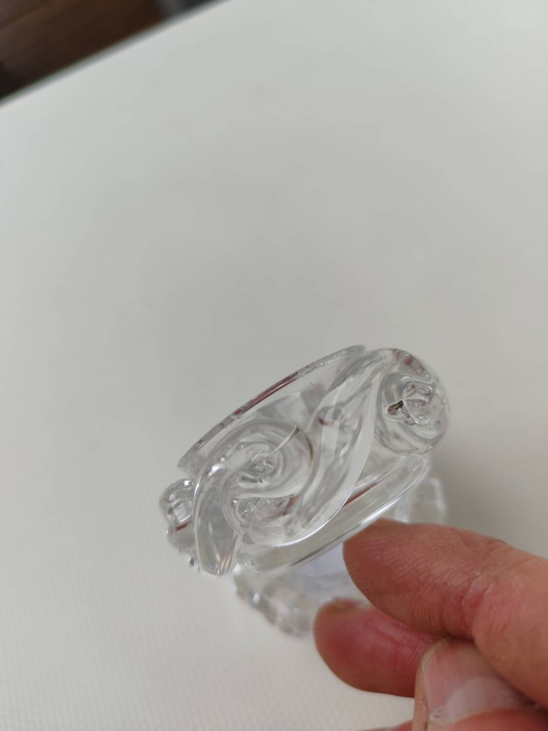 Pair of Baccarat crystal salt shakers, Aladdin model.