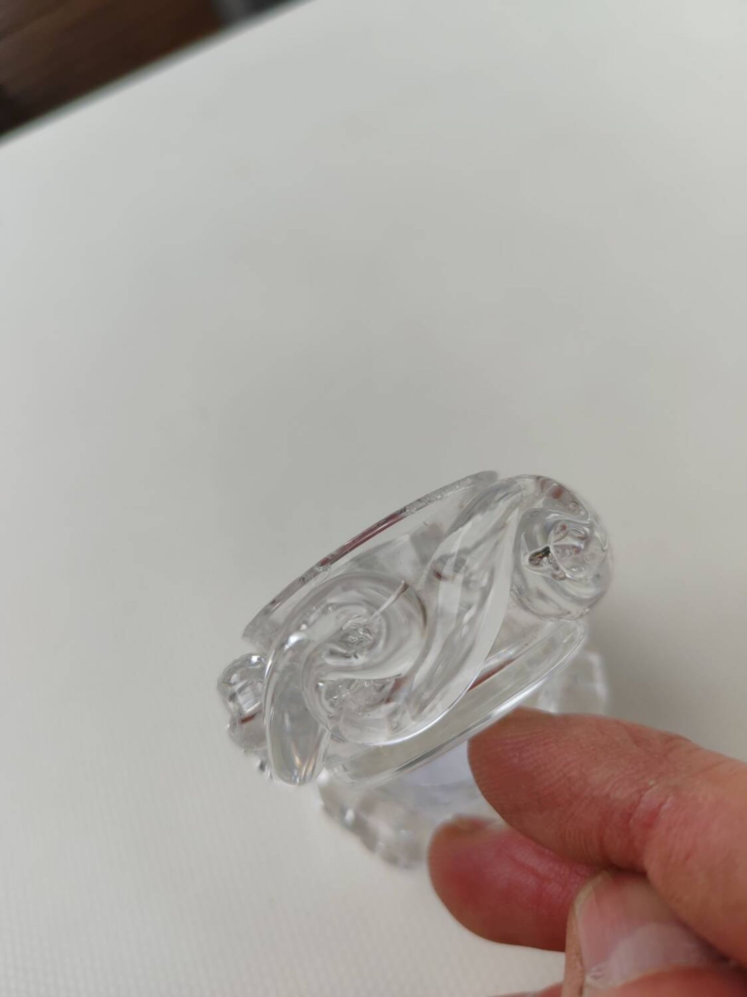 Pair of Baccarat crystal salt shakers, Aladdin model.