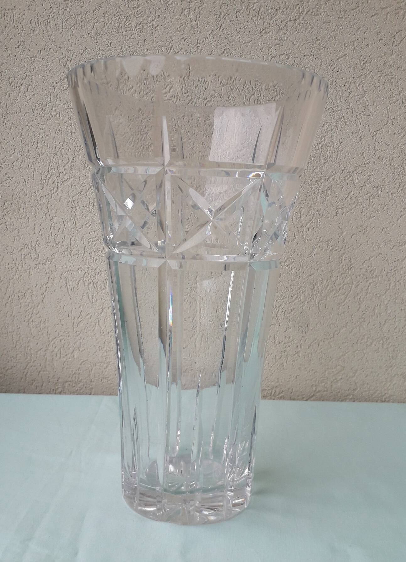 Cut crystal vase