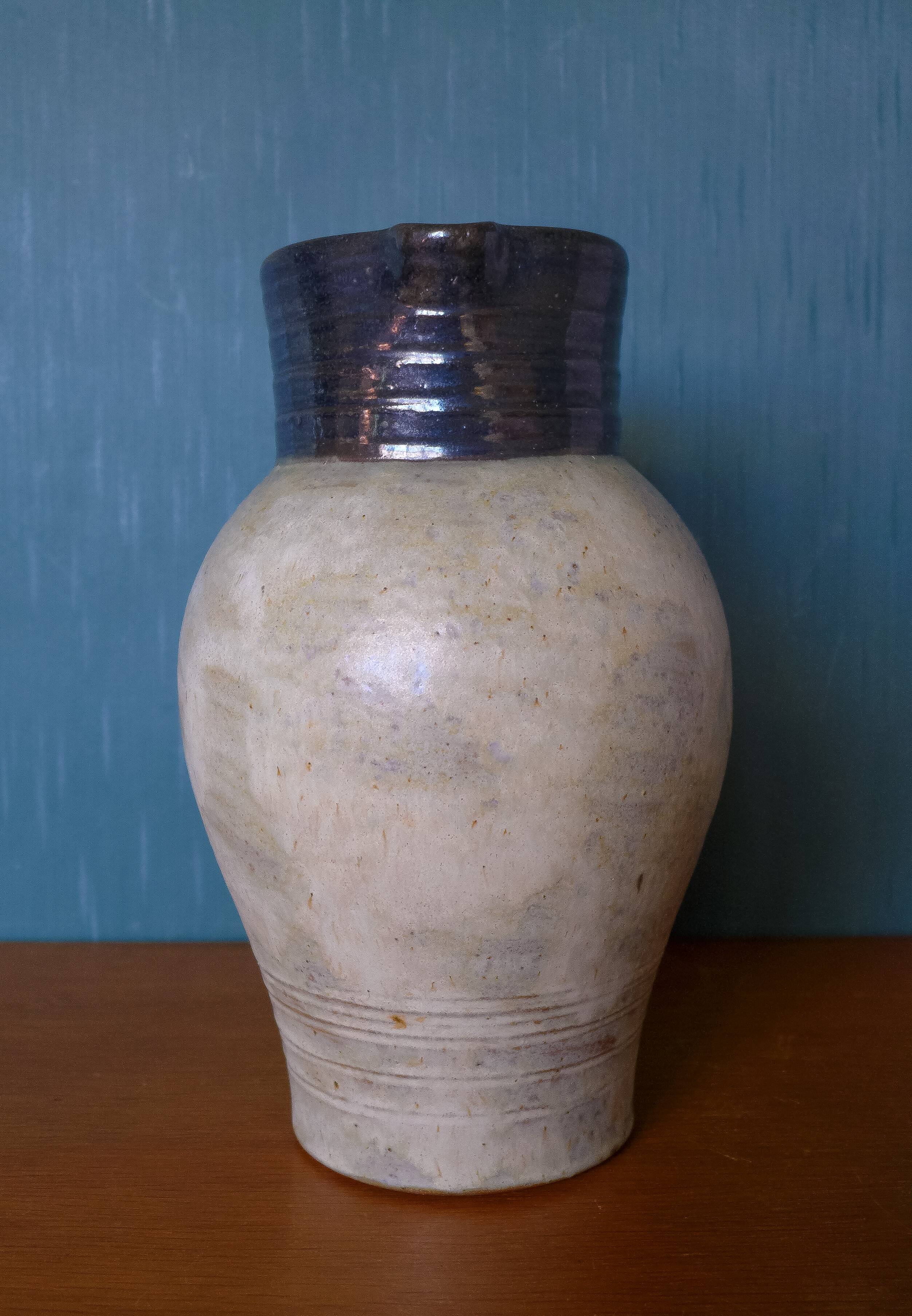 Vintage stoneware pitcher