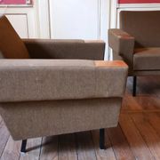 Danish Club armchairs 60s 70 khaki