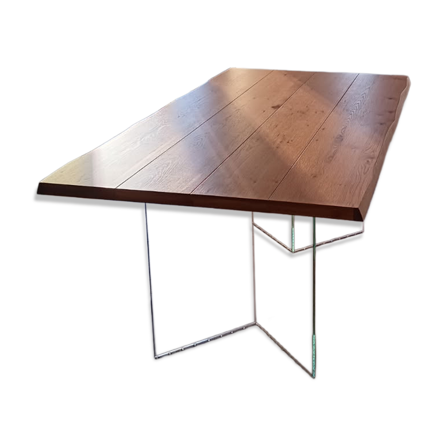 Table en chêne et verre