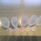 Biot set of 5 frosted flutes