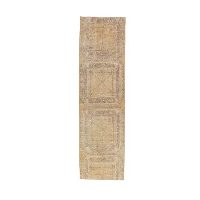 1970s Turkish Oushak wool runner rug 76x277