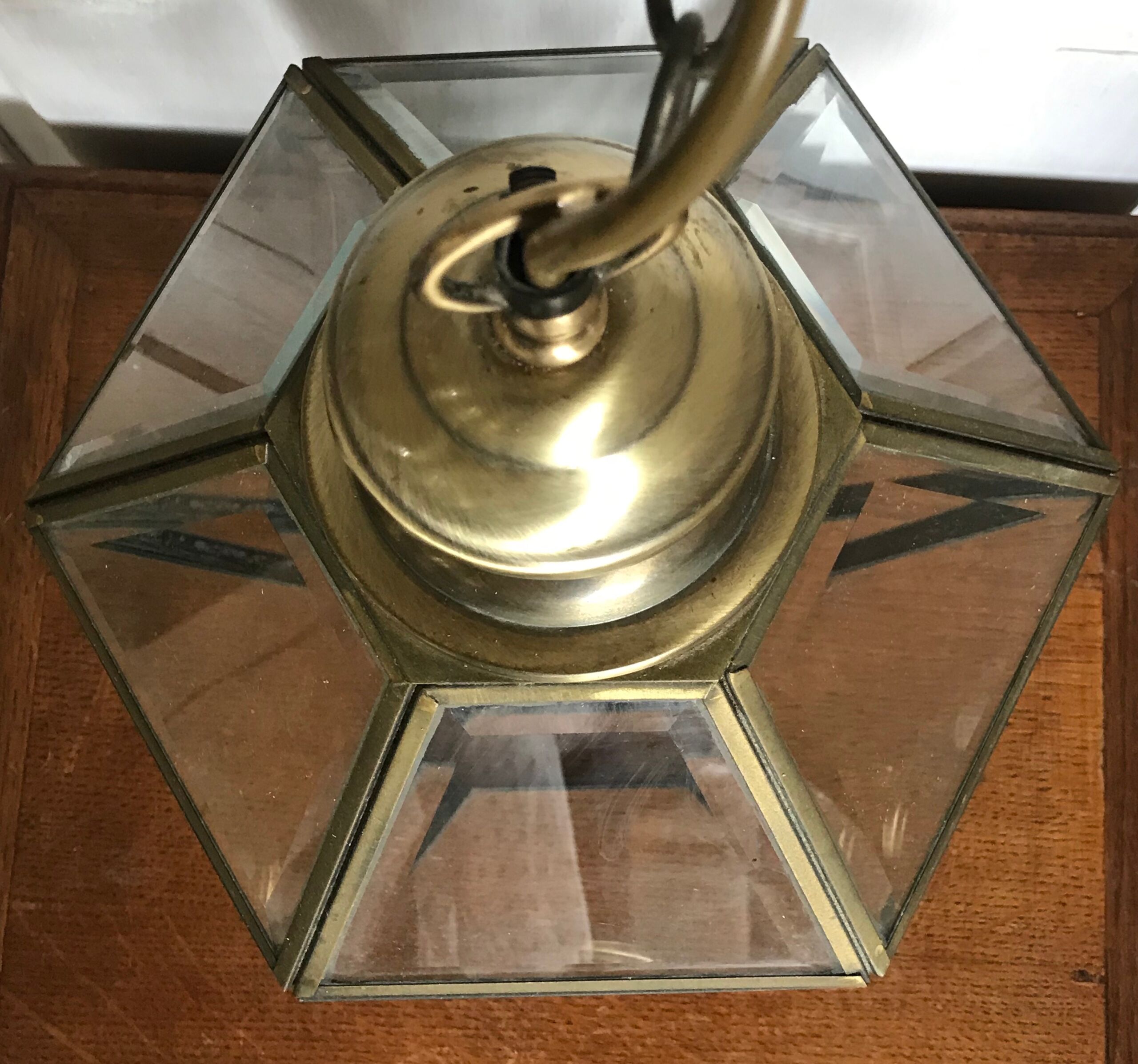 Vintage brass vestibule lantern
