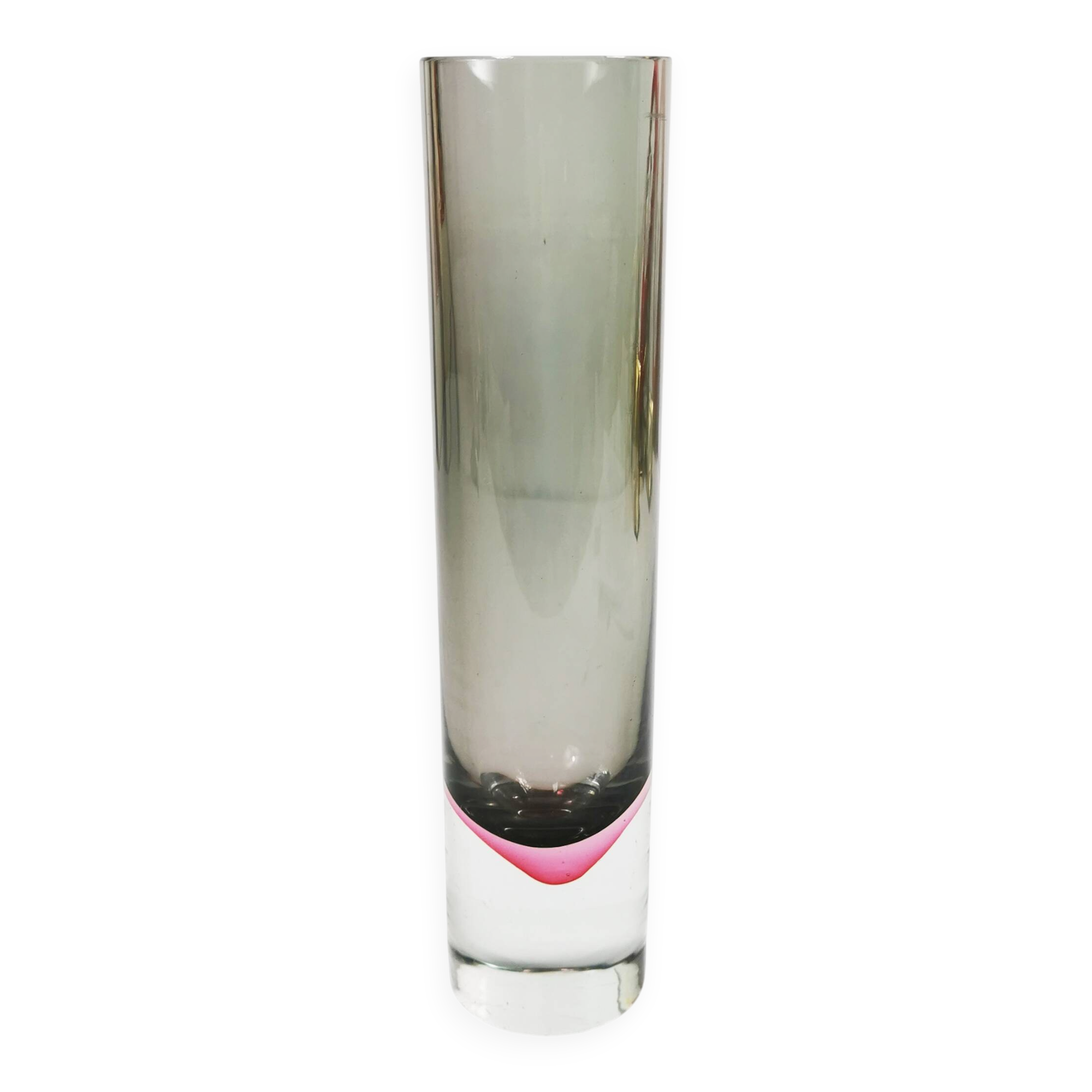 Minimalist glass vase Sommerso, designed by Flavio Poli, Italy, 1960s.