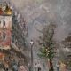 HST “Busy street in winter” by K. NEIL (20th century)