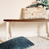 Old wooden and metal bench
