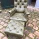Chesterfield style leather armchair