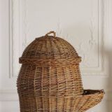 Restored wicker storage basket or patatière