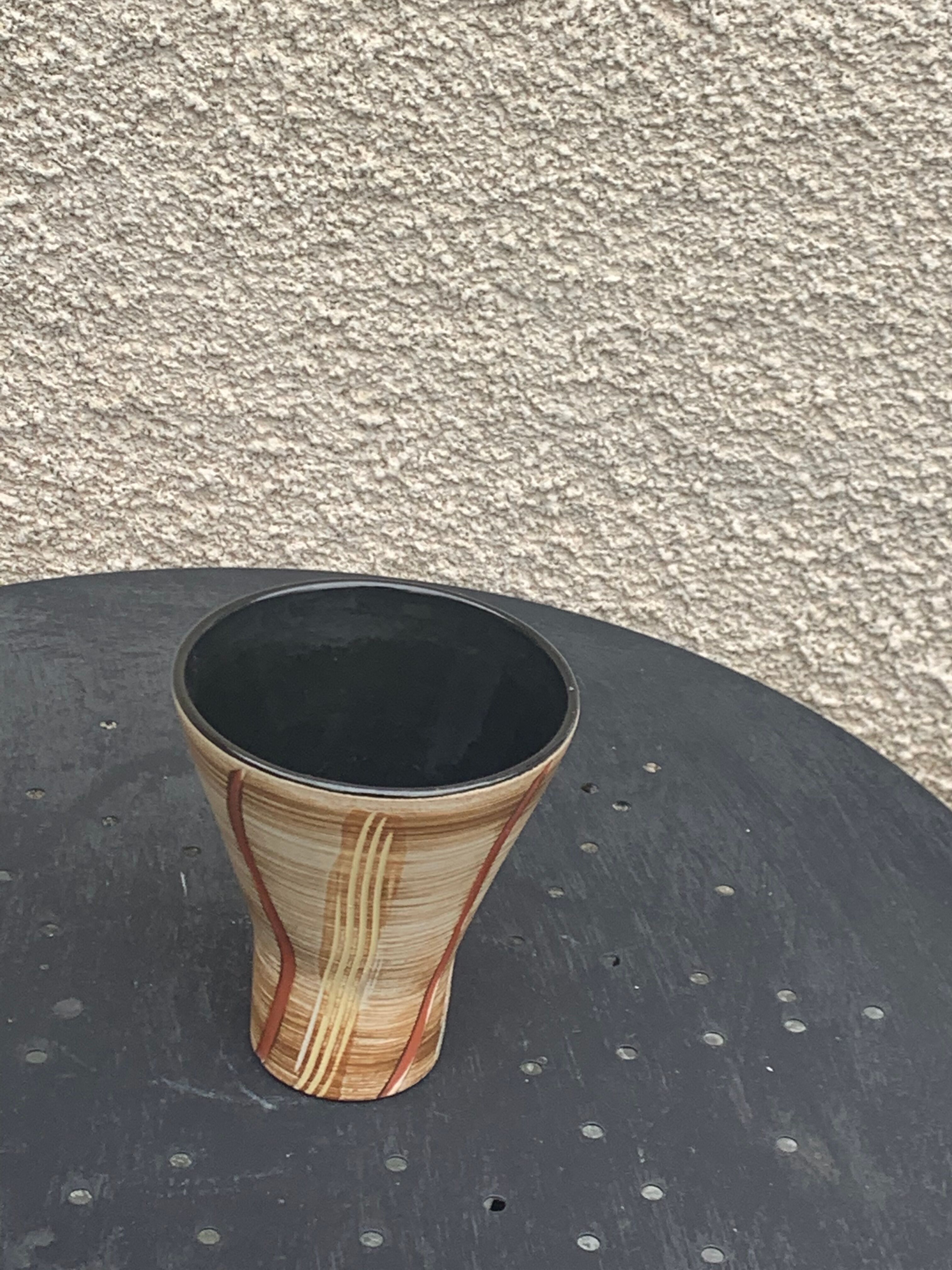 Hohr glazed ceramic vase made in Germany, numbered, design and vintage