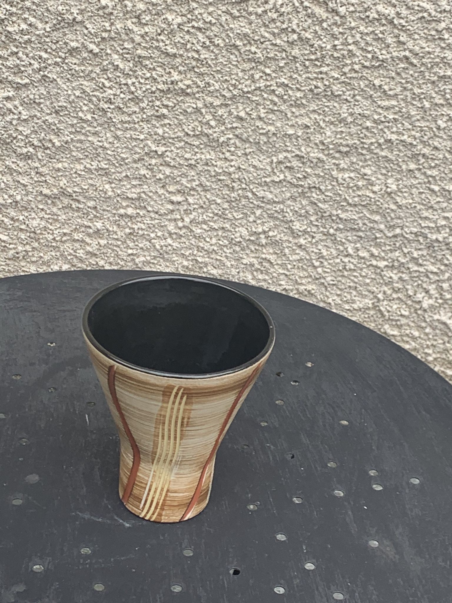 Vase en céramique émaillée hohr made in germany numéroté design et vintage