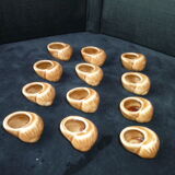 Set of 12 ceramic snail shells