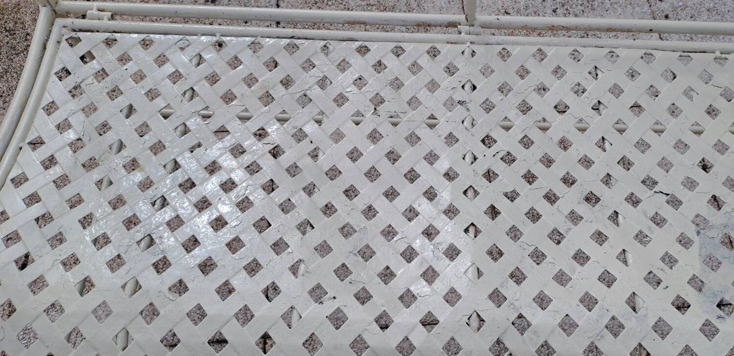 Wrought iron garden bench