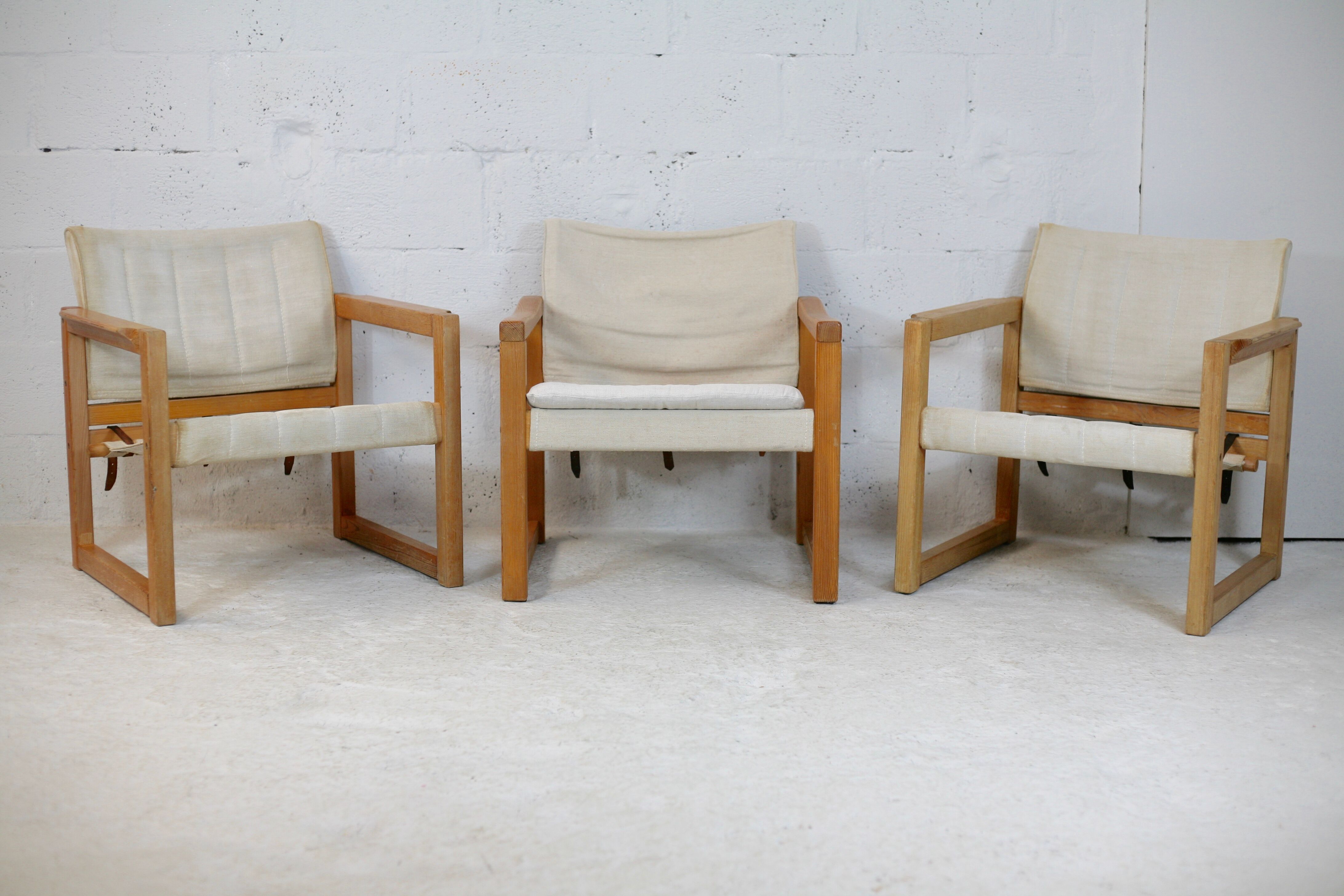 Set of 3 Diana armchairs by Karin Mobring, Ikéa, circa 1970