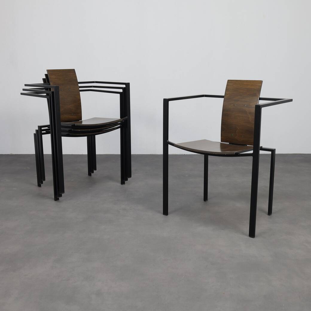 KFF – Karl Friedrich Förster Set of 4 Postmodern Dining Chairs, 1990s