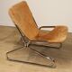 Fauteuil Vintage en Daim et Métal Chromé, 1970