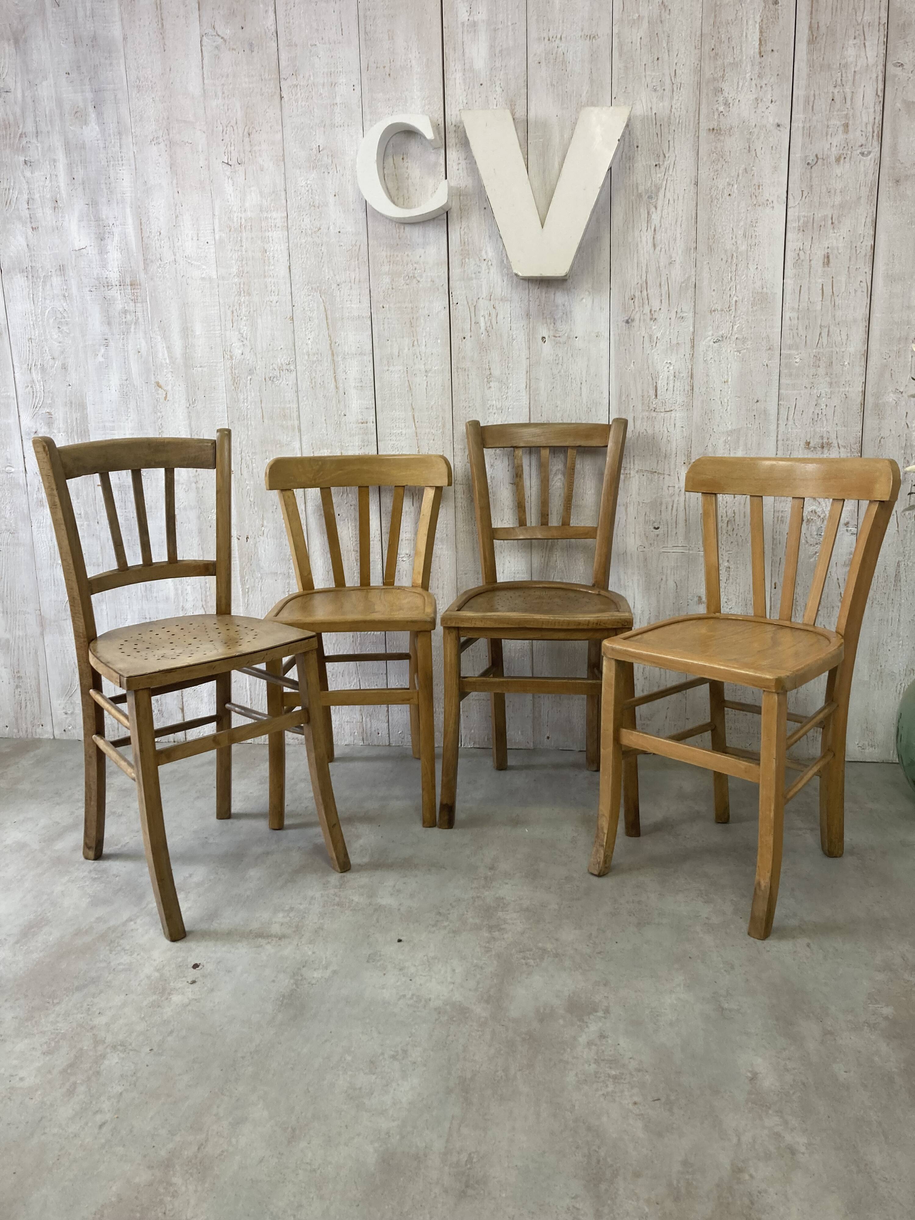 Set of 4 mismatched bistro chairs (Luterna...)