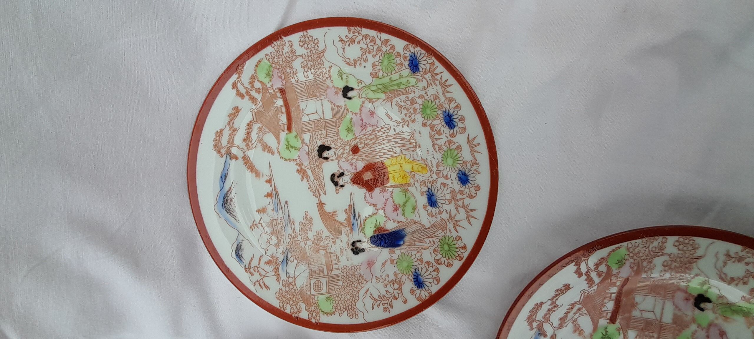 5 Japanese dessert plates diam 18.5 cm