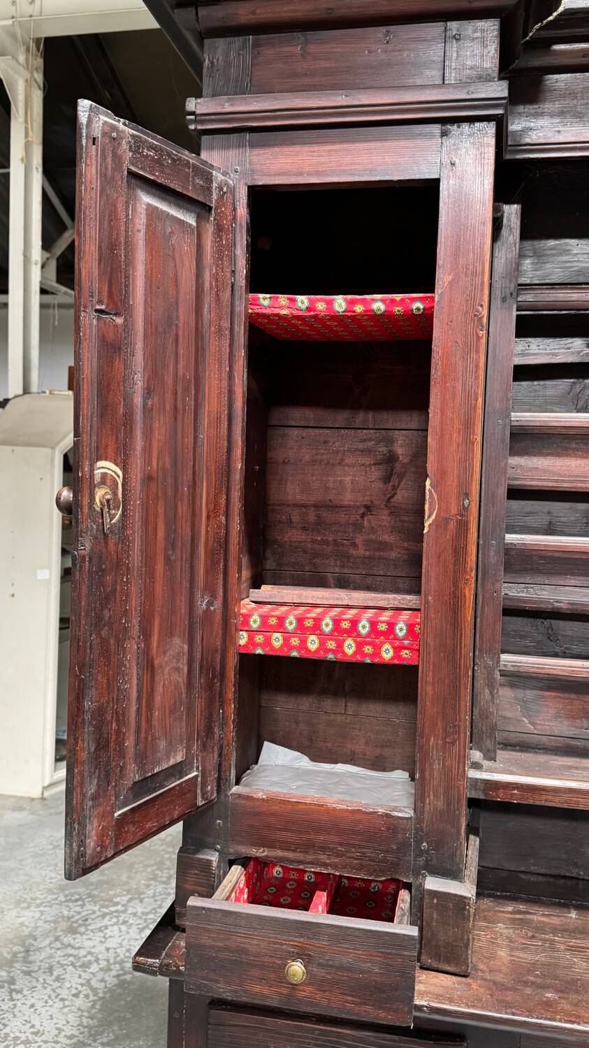 19th century folk art credenza