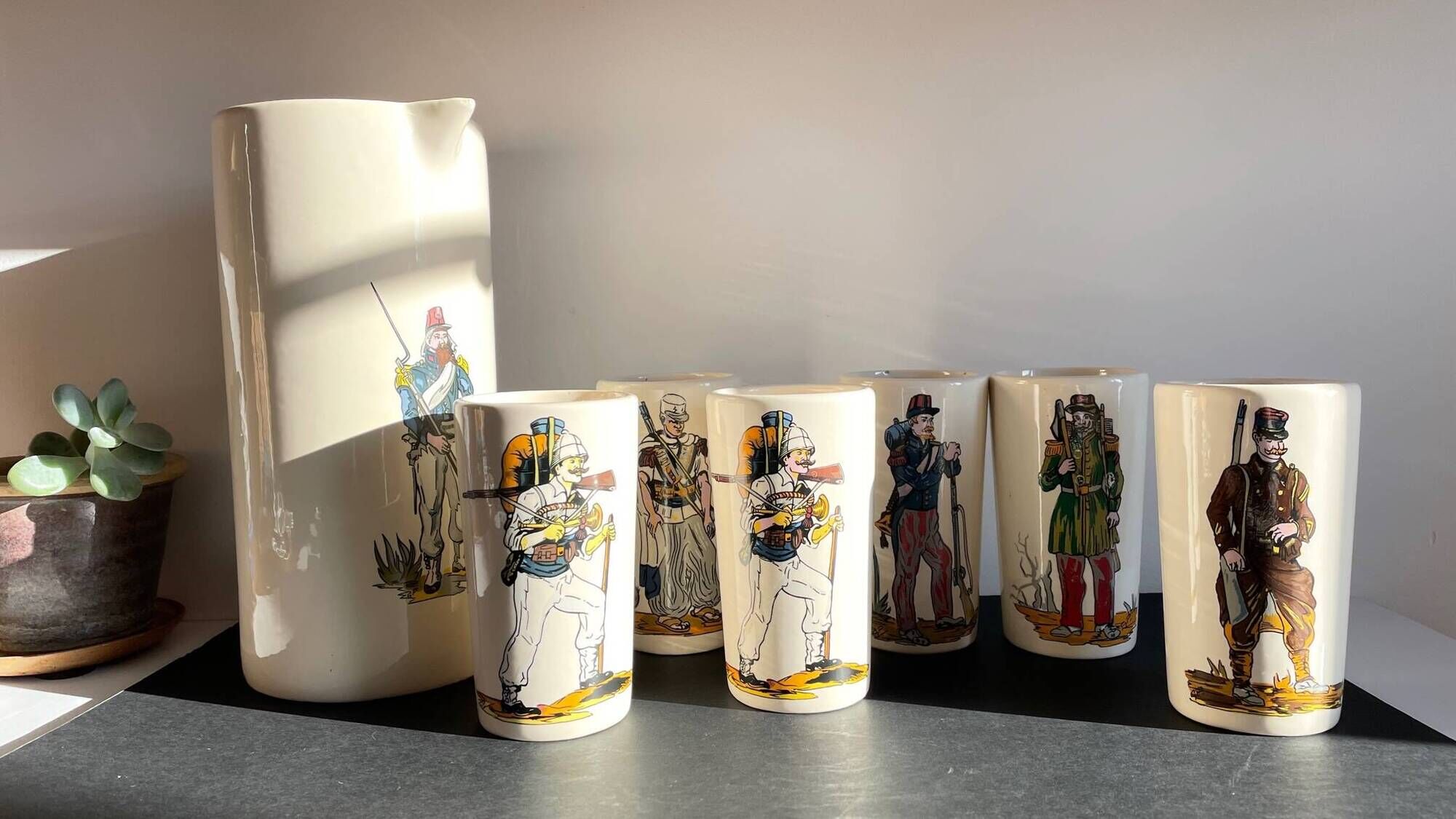 Vintage ceramic orangeade set