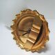 Hand sconce golden metal patinated opaline vintage