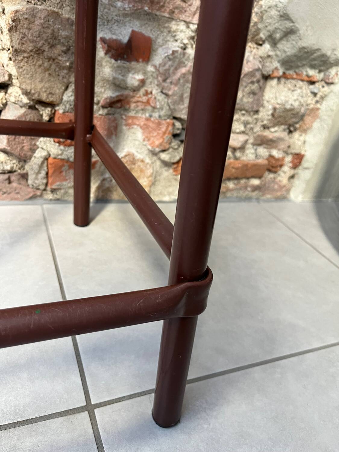 Tabouret atelier bois et métal