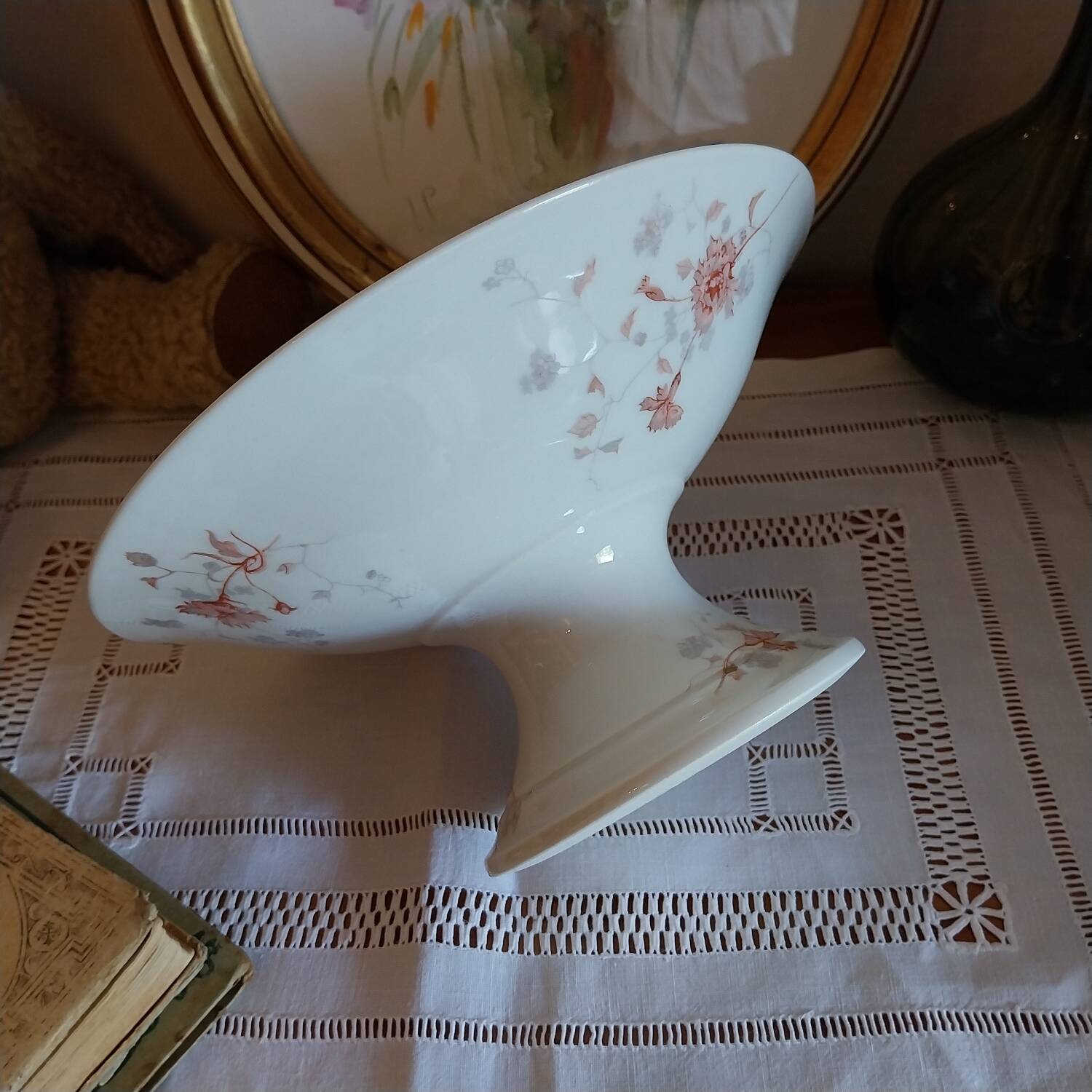 Old porcelain fruit bowl