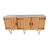 Rattan sideboard attributed to Audoux and Minet