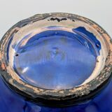 Large Baluster Vase in Safi Ceramic - Blue Black Geometric Design - Morocco