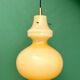 Suspension globe vintage en opaline jaune