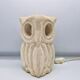Lampe sculpturale en calcaire en forme de hibou par Albert Tormos, France