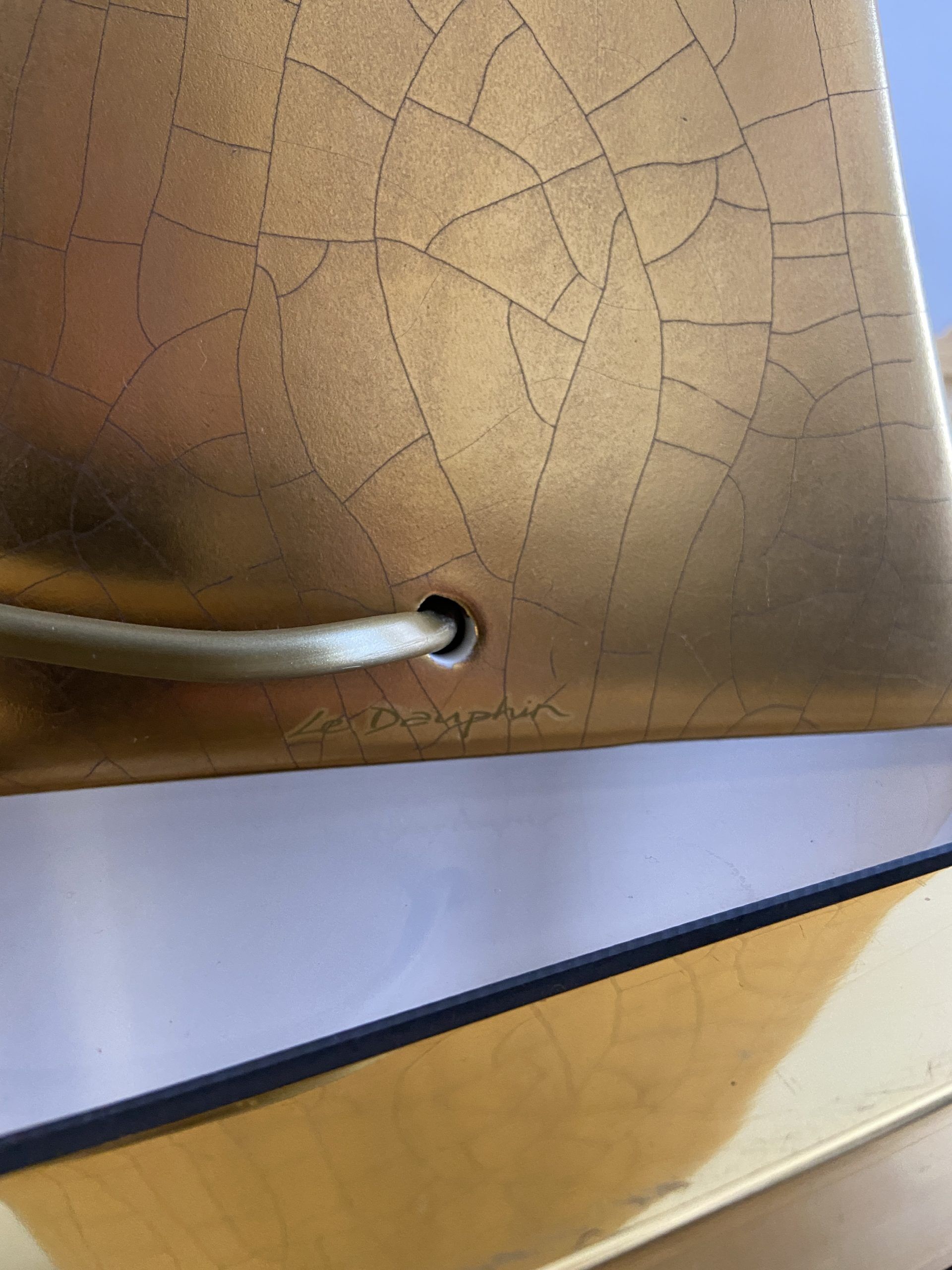 House lamp the dolphin model padira gold