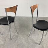 Rare dining chairs in copper by Cattelan italy, 1970s