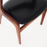 Fire  teak chair design by Kai kristiansen for Schou andersen, scandinavian design.
