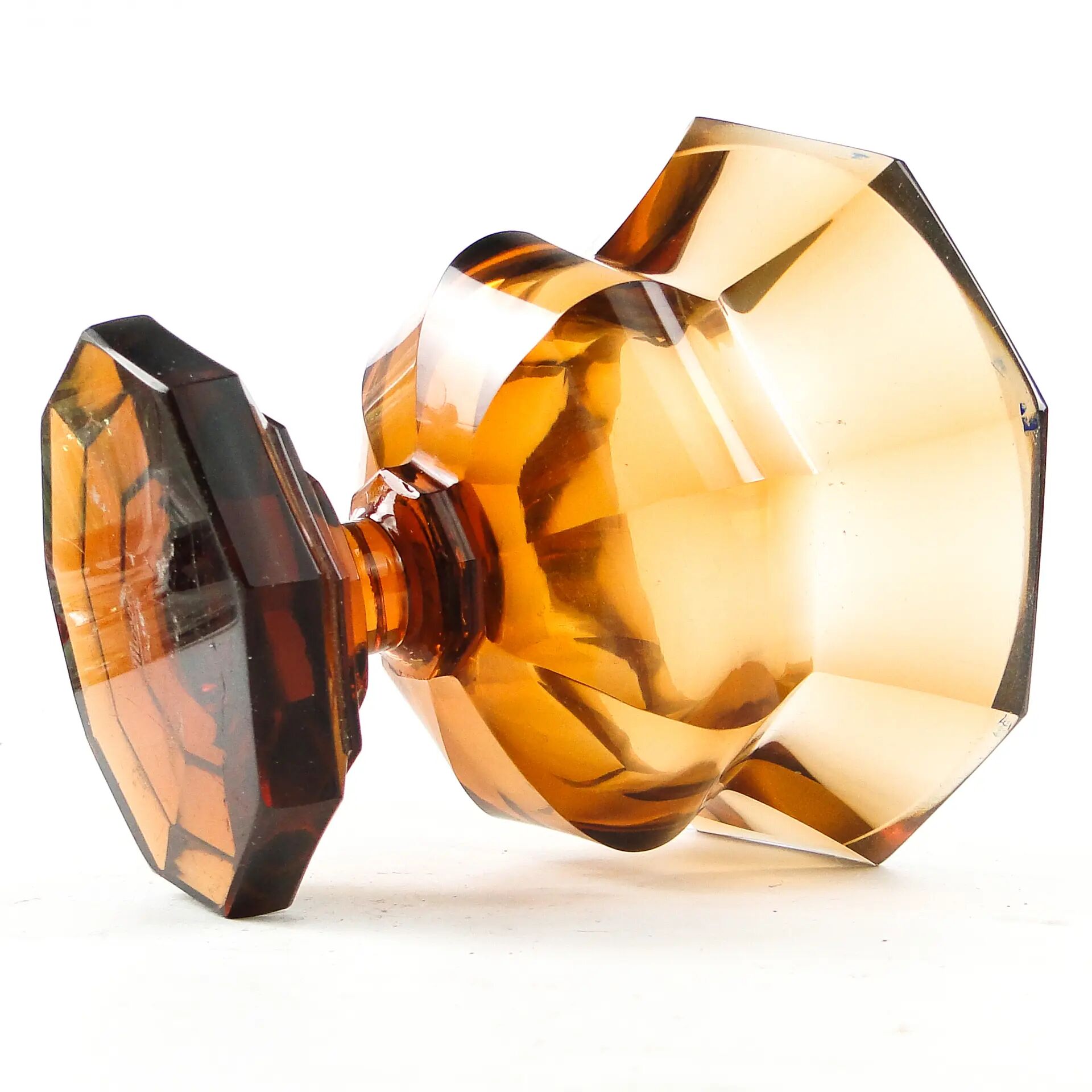 Goblet, Art Deco, crystal, Moser, Czechoslovakia, 1930s