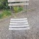Folding bistro chair with slats