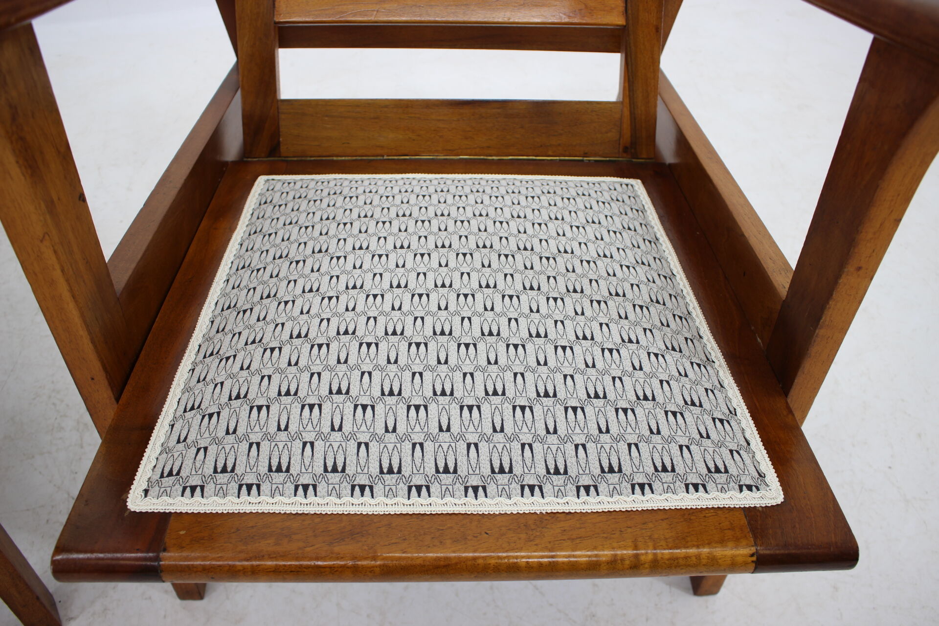 1930s Pair of Antonin Heythum Very Rare Armchairs + Stools, Czechoslovakia